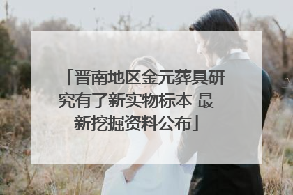 晋南地区金元葬具研究有了新实物标本 最新挖掘资料公布