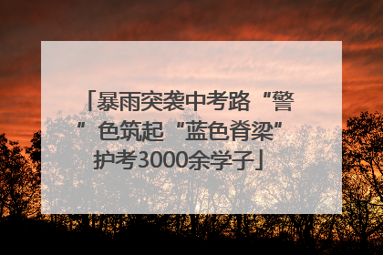 暴雨突袭中考路“警”色筑起“蓝色脊梁”护考3000余学子