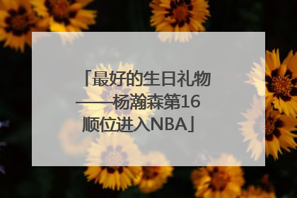 最好的生日礼物——杨瀚森第16顺位进入NBA