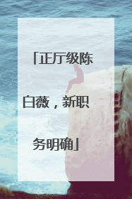 正厅级陈白薇，新职务明确