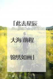 此去星辰大海 前程锦绣如画