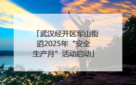 武汉经开区军山街道2025年“安全生产月”活动启动