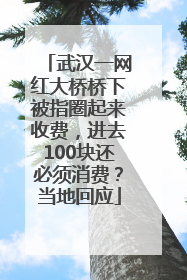武汉一网红大桥桥下被指圈起来收费，进去100块还必须消费？当地回应