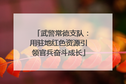 武警常德支队：用驻地红色资源引领官兵奋斗成长