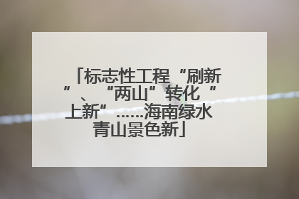 标志性工程“刷新”、“两山”转化“上新”……海南绿水青山景色新