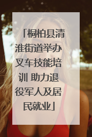 桐柏县清淮街道举办叉车技能培训 助力退役军人及居民就业