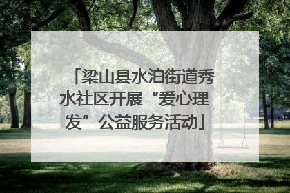 梁山县水泊街道秀水社区开展“爱心理发”公益服务活动