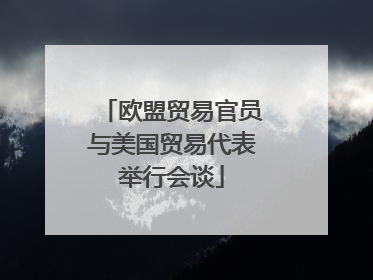 欧盟贸易官员与美国贸易代表举行会谈