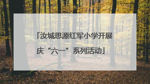 汝城思源红军小学开展庆“六一”系列活动