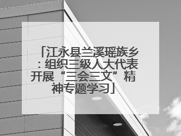 江永县兰溪瑶族乡：组织三级人大代表开展“三会三文”精神专题学习