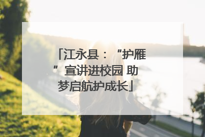 江永县：“护雁”宣讲进校园 助梦启航护成长