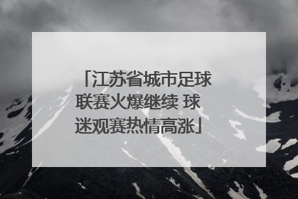 江苏省城市足球联赛火爆继续 球迷观赛热情高涨