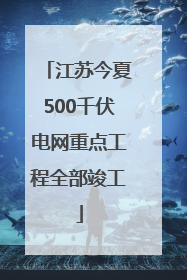 江苏今夏500千伏电网重点工程全部竣工