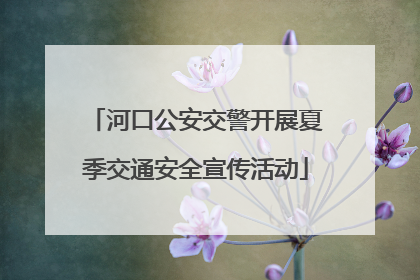 河口公安交警开展夏季交通安全宣传活动
