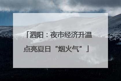 泗阳：夜市经济升温 点亮夏日“烟火气”
