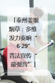 泰州姜堰烟草：多维发力奏响“6·29”普法宣传“最强音”