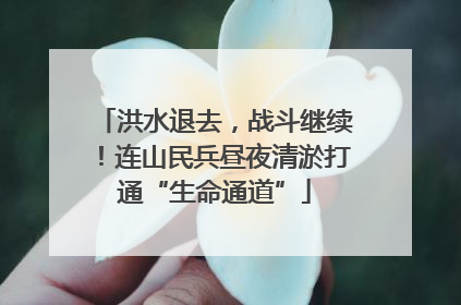 洪水退去，战斗继续！连山民兵昼夜清淤打通“生命通道”