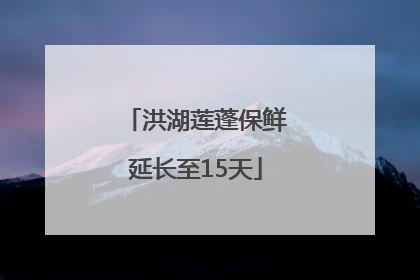 洪湖莲蓬保鲜延长至15天