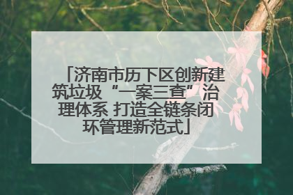 济南市历下区创新建筑垃圾“一案三查”治理体系 打造全链条闭环管理新范式