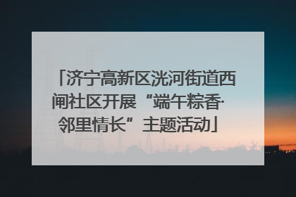 济宁高新区洸河街道西闸社区开展“端午粽香·邻里情长”主题活动