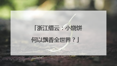 浙江缙云：小烧饼何以飘香全世界？