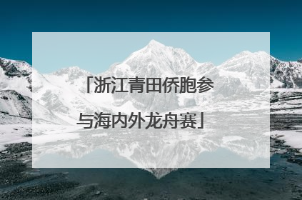 浙江青田侨胞参与海内外龙舟赛