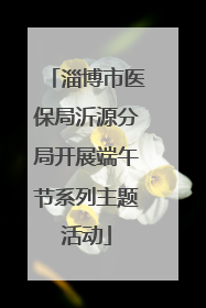 淄博市医保局沂源分局开展端午节系列主题活动