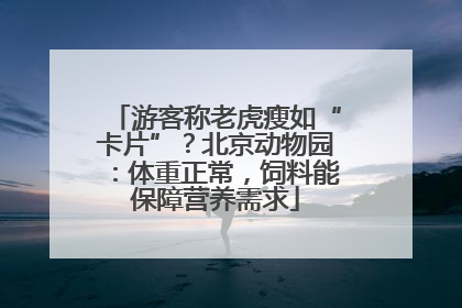 游客称老虎瘦如“卡片”？北京动物园：体重正常，饲料能保障营养需求