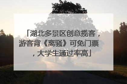 湖北多景区创意揽客，游客背《离骚》可免门票，大学生通过率高