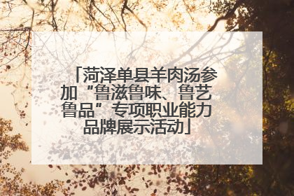 菏泽单县羊肉汤参加“鲁滋鲁味、鲁艺鲁品”专项职业能力品牌展示活动