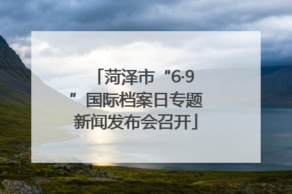 菏泽市“6·9”国际档案日专题新闻发布会召开
