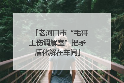 老河口市“毛哥工伤调解室”把矛盾化解在车间