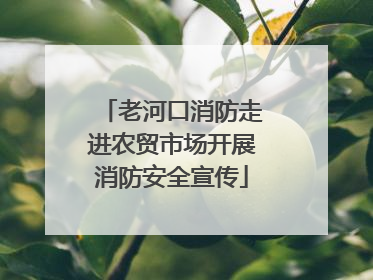 老河口消防走进农贸市场开展消防安全宣传