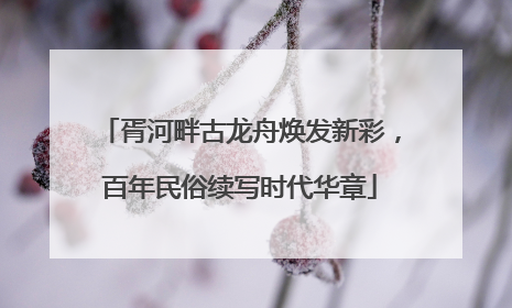胥河畔古龙舟焕发新彩，百年民俗续写时代华章