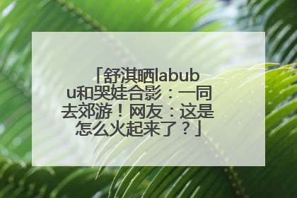 舒淇晒labubu和哭娃合影：一同去郊游！网友：这是怎么火起来了？