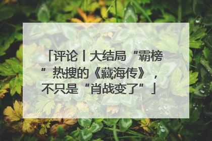 评论丨大结局“霸榜”热搜的《藏海传》，不只是“肖战变了”