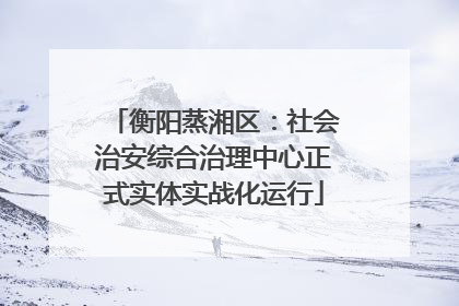 衡阳蒸湘区：社会治安综合治理中心正式实体实战化运行