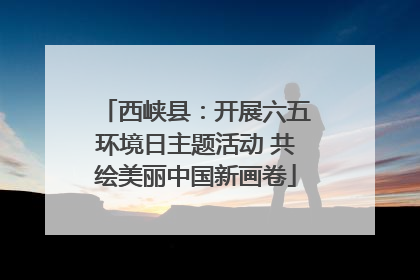 西峡县：开展六五环境日主题活动 共绘美丽中国新画卷