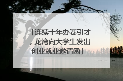 连续十年办赛引才，龙湾向大学生发出创业就业邀请函