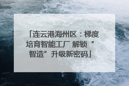 连云港海州区：梯度培育智能工厂 解锁“智造”升级新密码