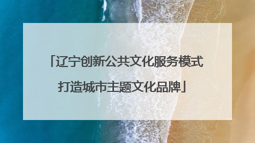 辽宁创新公共文化服务模式 打造城市主题文化品牌