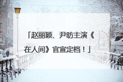 赵丽颖、尹昉主演《在人间》官宣定档！