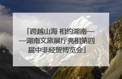 跨越山海 相约湖南——湖南文旅展厅亮相第四届中非经贸博览会