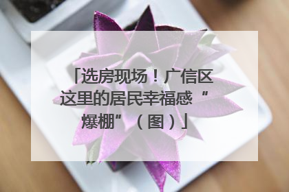 选房现场！广信区这里的居民幸福感“爆棚”（图）
