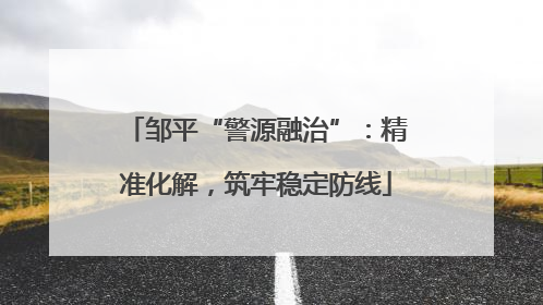 邹平“警源融治”：精准化解，筑牢稳定防线