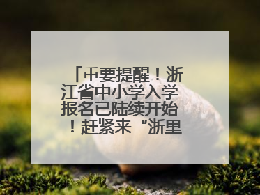 重要提醒！浙江省中小学入学报名已陆续开始！赶紧来“浙里办”报名！