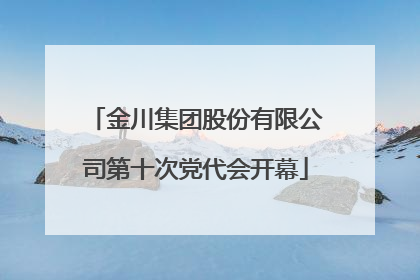 金川集团股份有限公司第十次党代会开幕