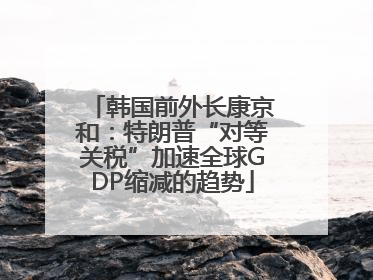韩国前外长康京和：特朗普“对等关税”加速全球GDP缩减的趋势