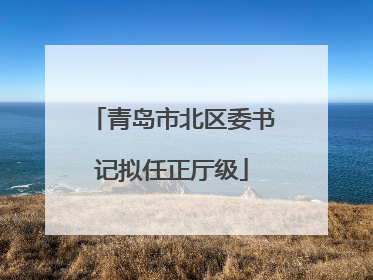 青岛市北区委书记拟任正厅级