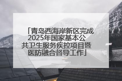 青岛西海岸新区完成2025年国家基本公共卫生服务疾控项目暨医防融合督导工作